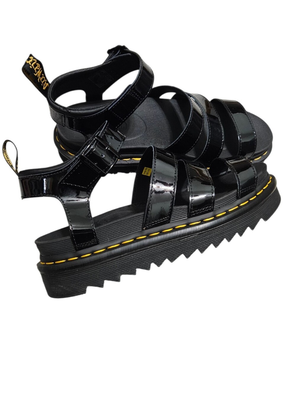 Dr Martens Blaire Patent Leather Sandals Womens - Picture 2 of 10